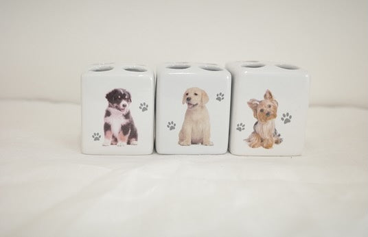 キレイ好きさんのための犬さん文具立て