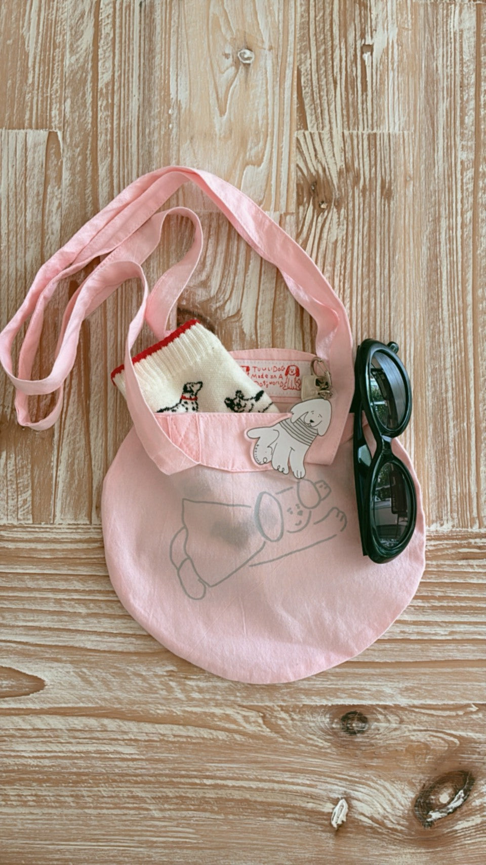 いぬまるトート(pink)