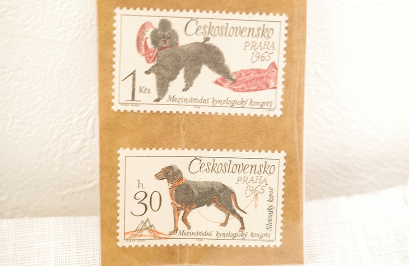60's いぬさん stamp