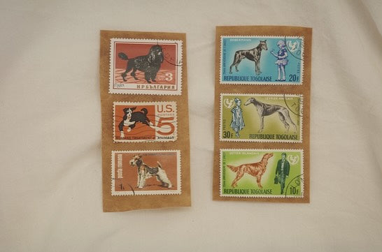 犬と人間はいつの時代も仲良しstamp