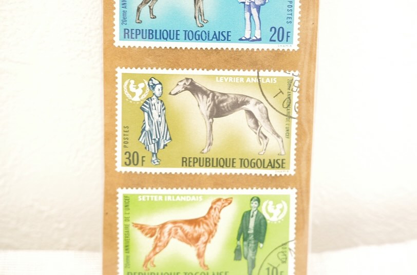 犬と人間はいつの時代も仲良しstamp