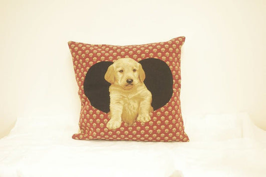 すてきなワンちゃんのクッションカバー_1