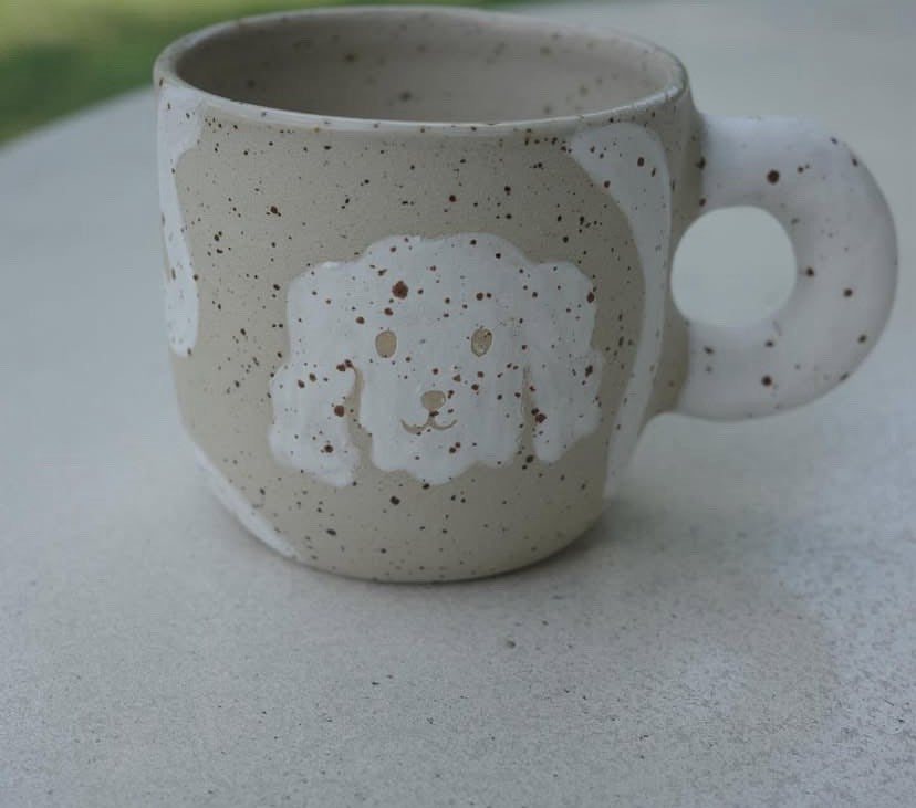 WHITE DOG_1 (マグカップ)